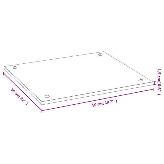 Komfyrdeksel 50x56x1,5 cm bambus