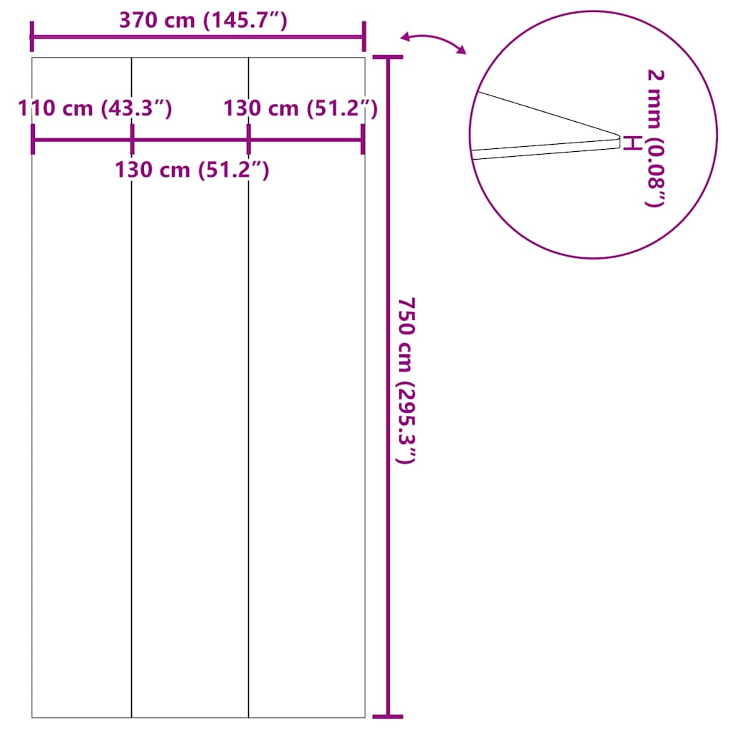 Bassengduk lysegrå 750x370 cm polyester geotekstil