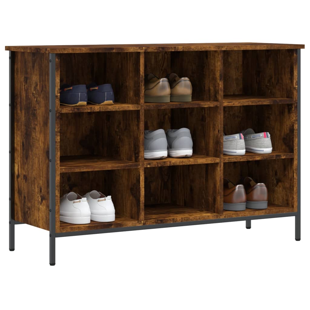 Skoskap røkt eik 100x35x70 cm konstruert tre