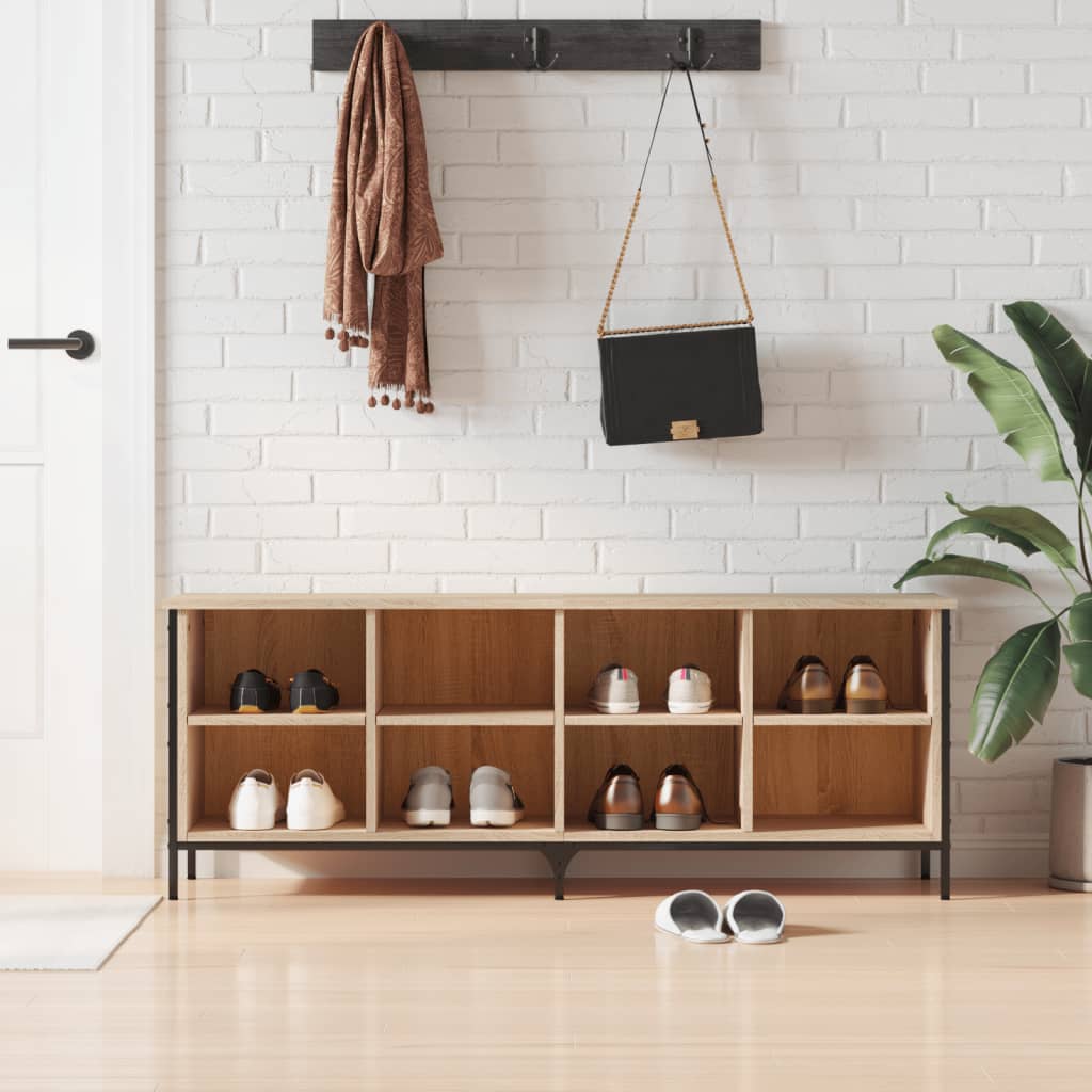 Skoskap sonoma eik 131x35x50 cm konstruert tre