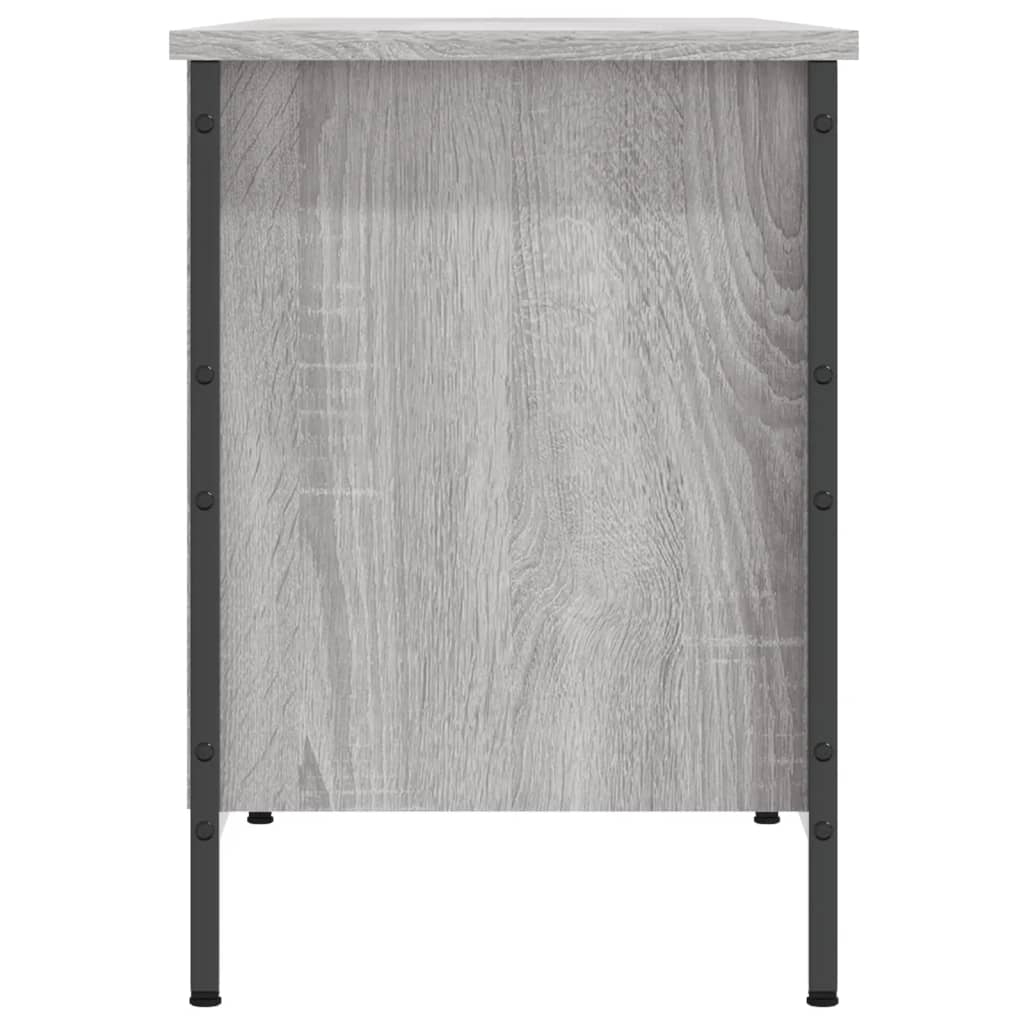 Skoskap grå sonoma 131x35x50 cm konstruert tre
