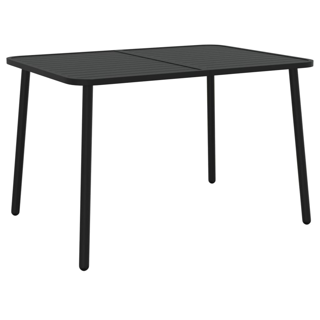 Hagebord antrasitt 110x80x71 cm stål