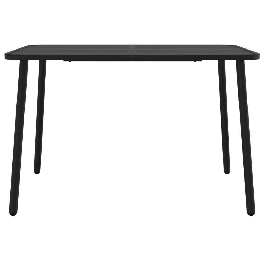 Hagebord antrasitt 110x80x71 cm stål
