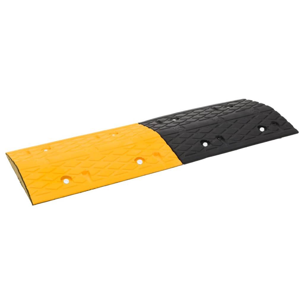 Fartshumper 4 stk gul og svart 97x32,5x4 cm gummi