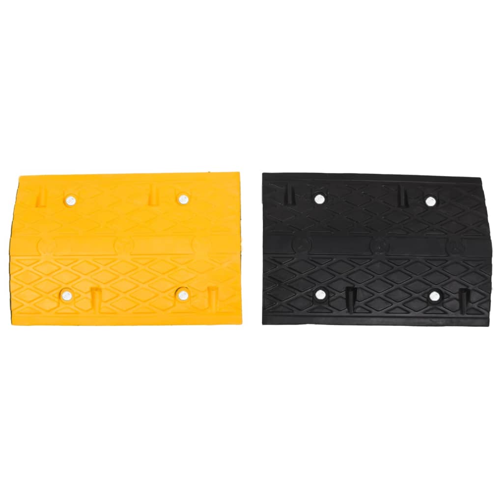 Fartshumper 5 stk gul og svart 97x32,5x4 cm gummi