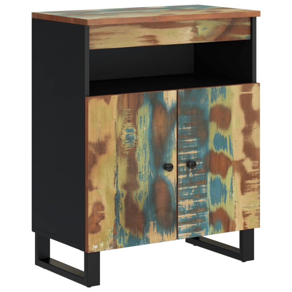 Skjenk med 2 dører 60x33x75 cm gjenvunnet heltre