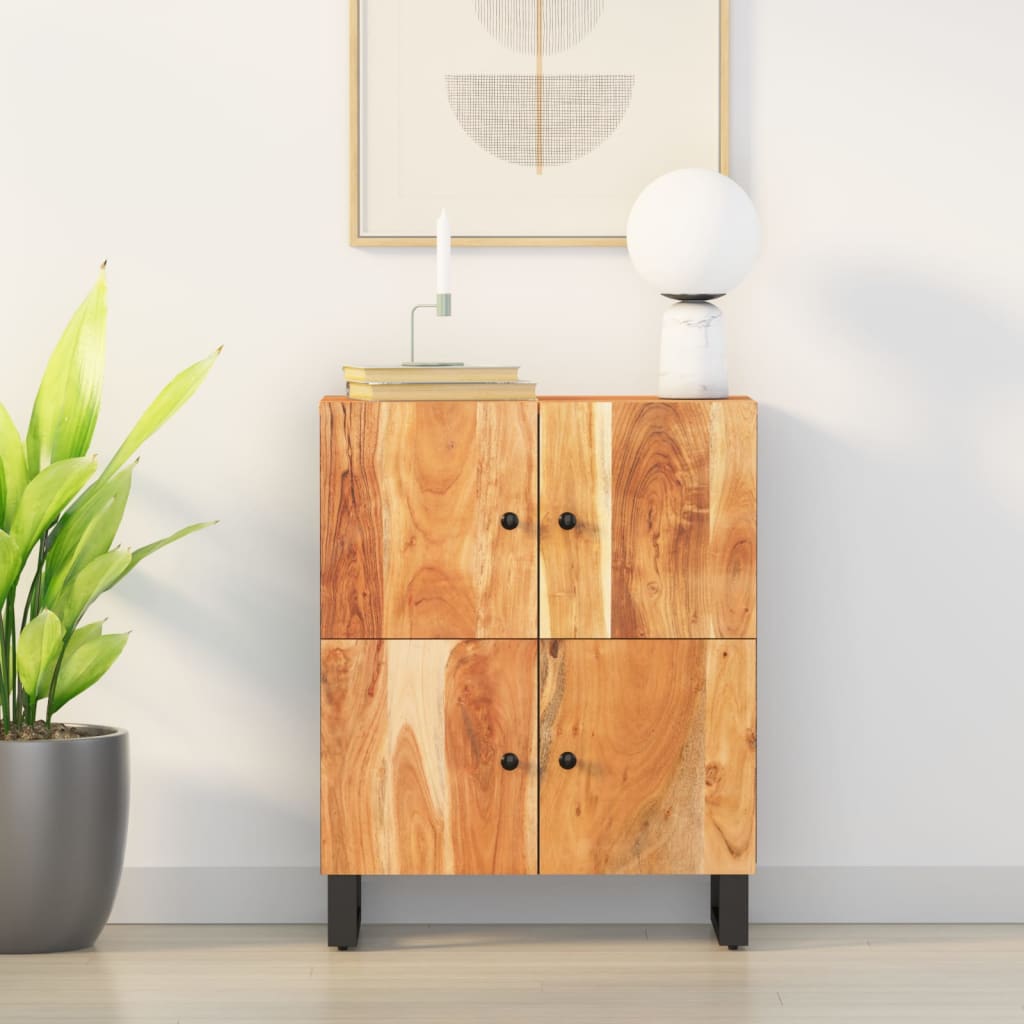 Skjenk med 4 dører 60x33x75 cm heltre akasie