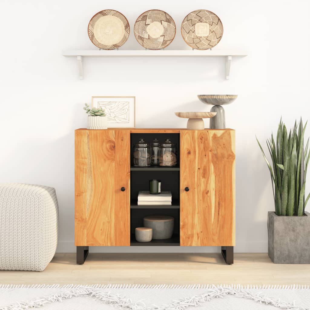 Skjenk med 2 dører 90x33x75 cm heltre akasie