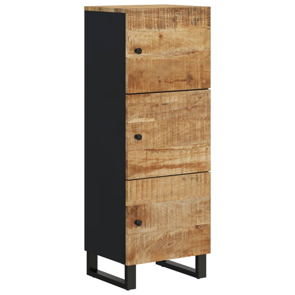 Highboard med 3 dører 40x33x110 cm heltre mango og jern