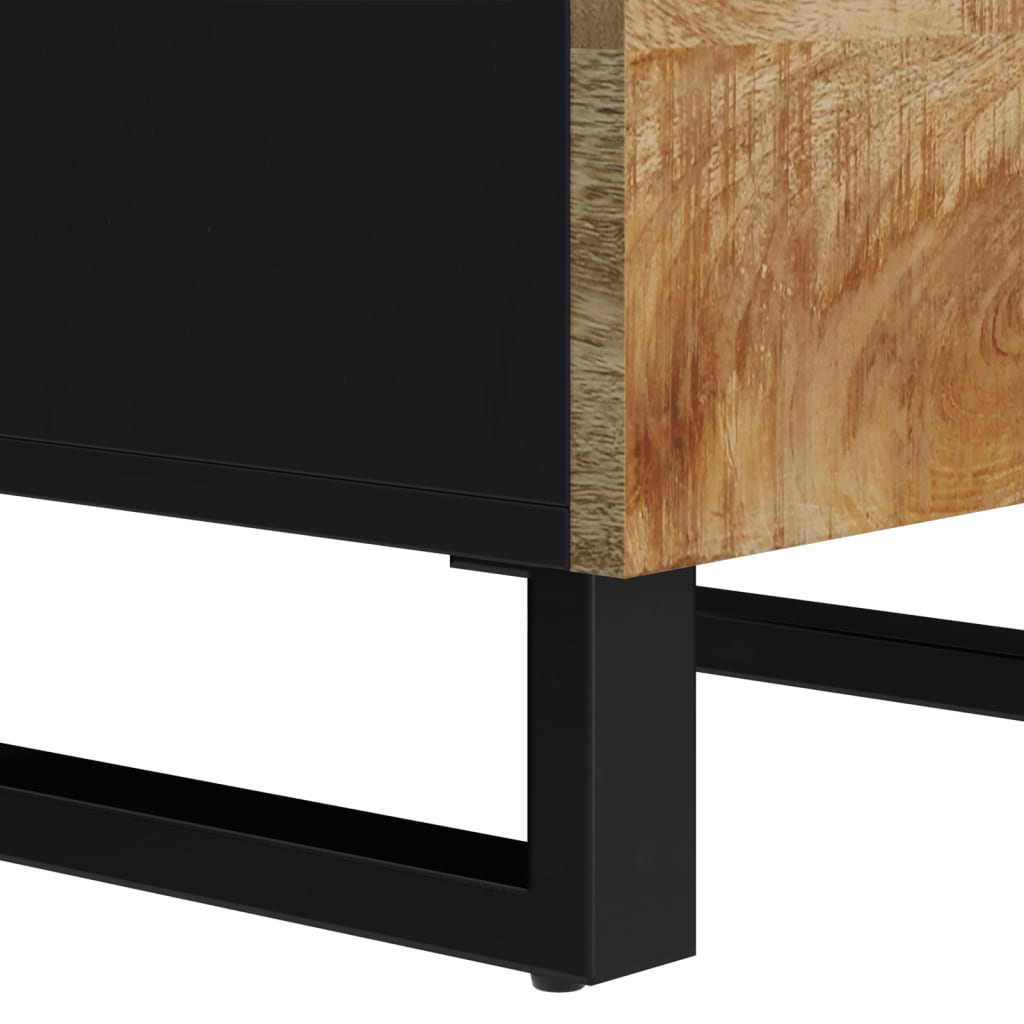 Highboard med 3 dører 40x33x110 cm heltre mango og jern