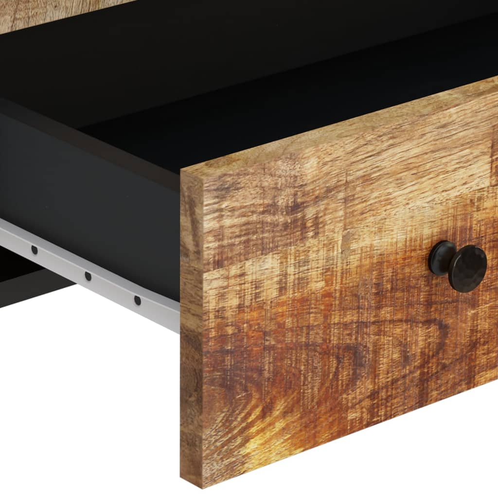 Highboard med skuff 60x33x100 cm heltre mango og jern