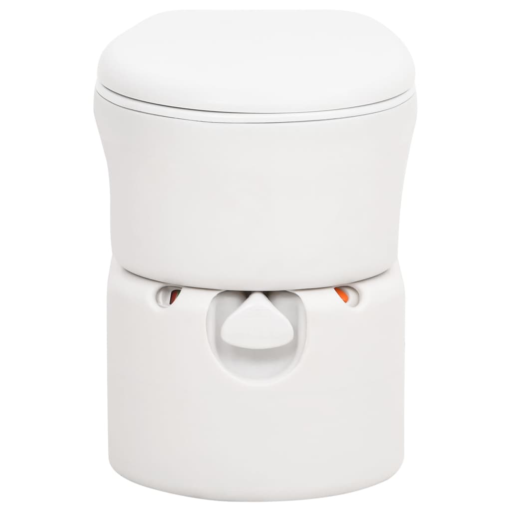 Integrert campingtoalett hvit 24+17 L HDPE og emalje vidaXL