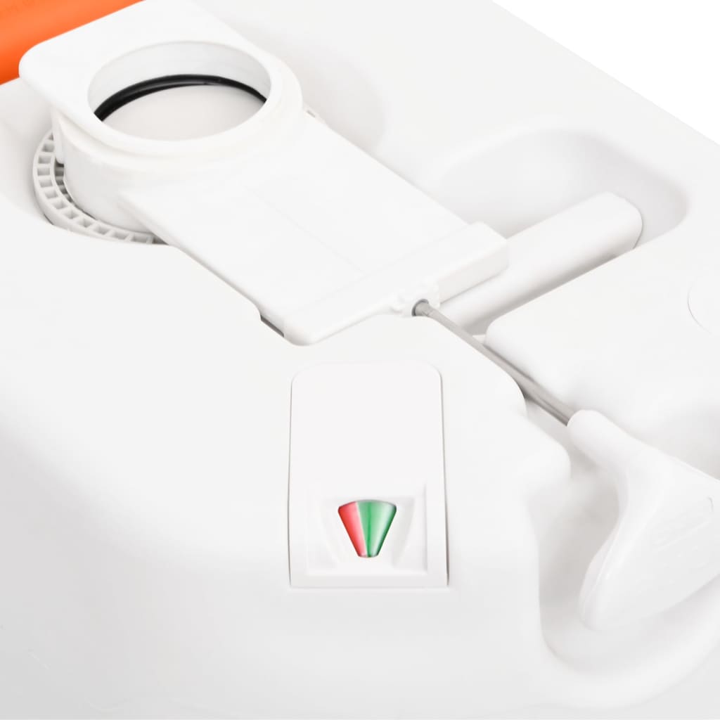 Integrert campingtoalett hvit 24+17 L HDPE og emalje vidaXL