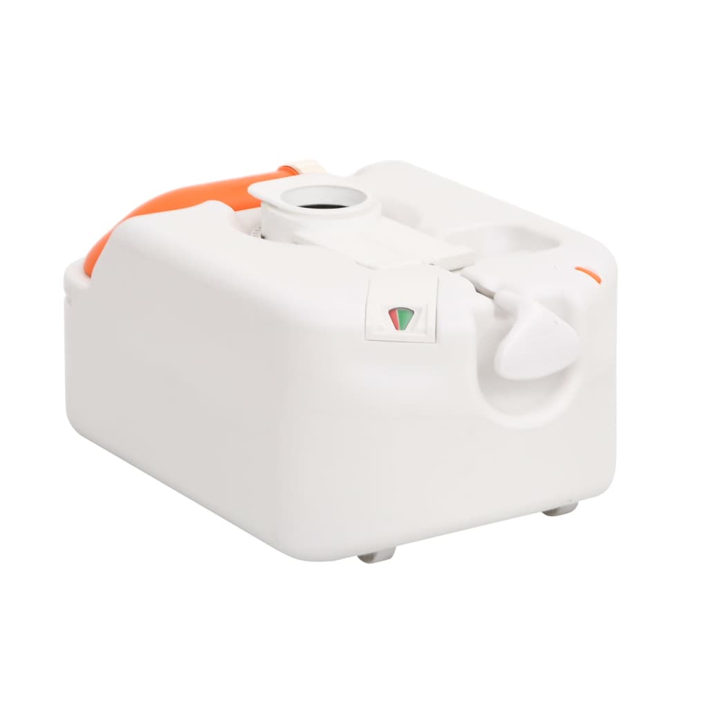 Integrert campingtoalett hvit 24+17 L HDPE og emalje vidaXL