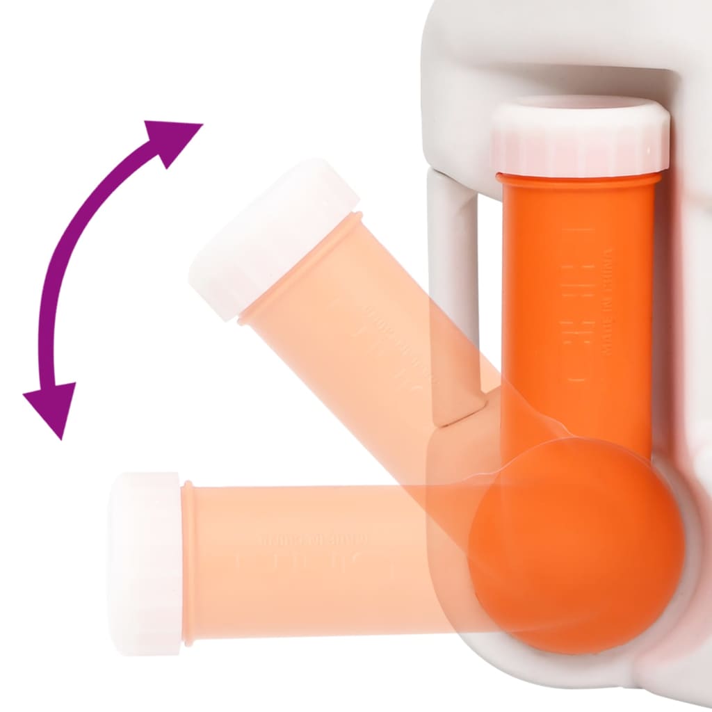 Integrert campingtoalett hvit 24+17 L HDPE og emalje vidaXL