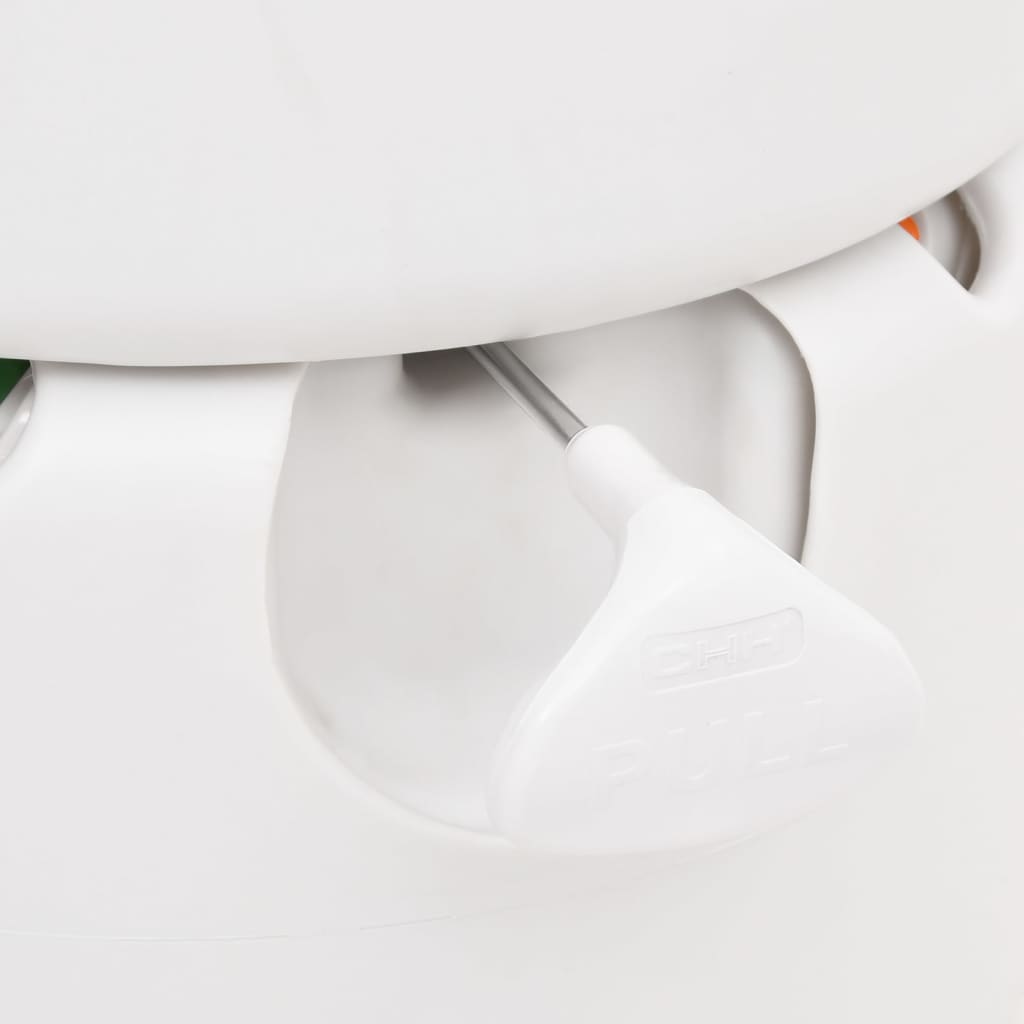 Integrert campingtoalett hvit 24+17 L HDPE og PP vidaXL