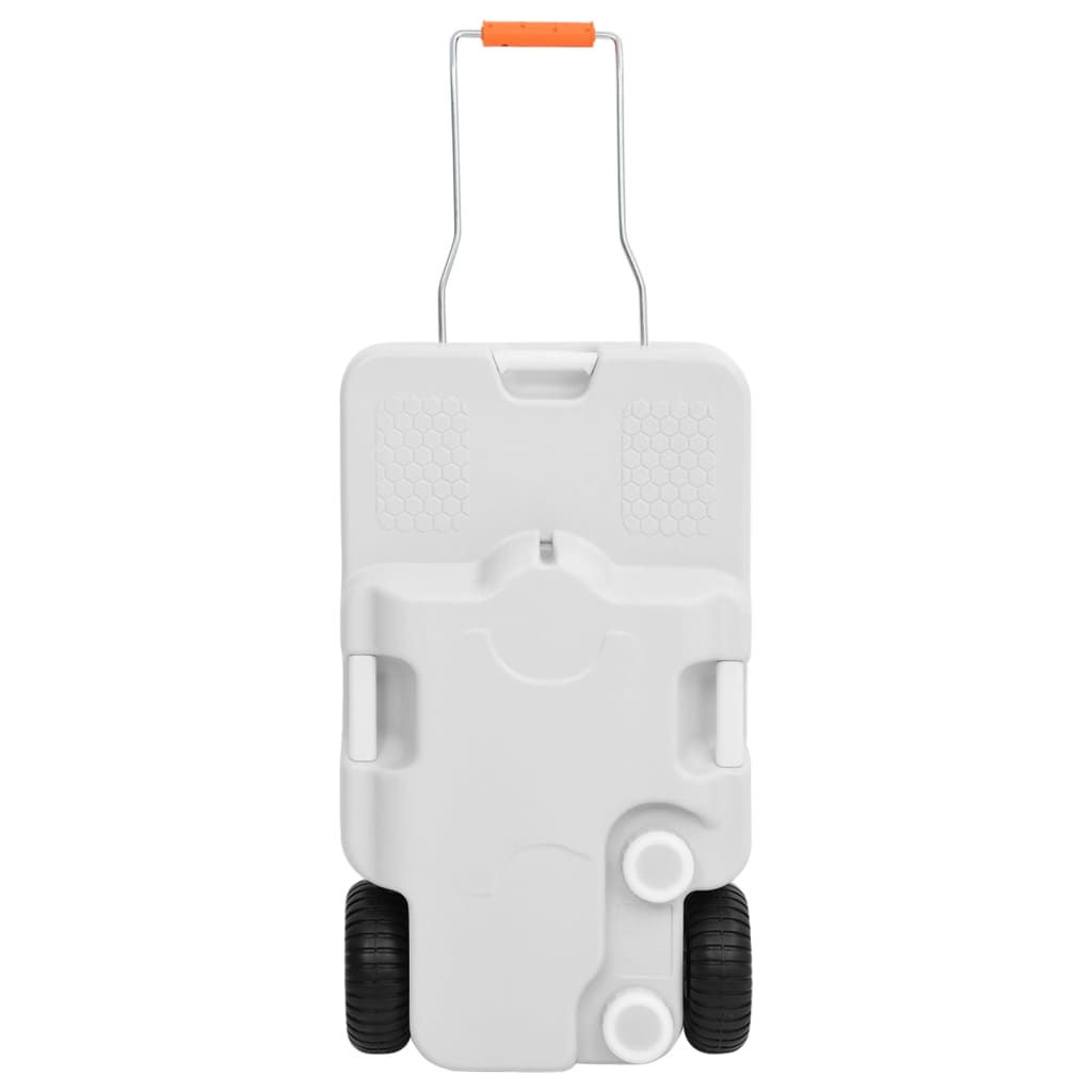 Vanntank med hjul for camping 30 L grå vidaXL