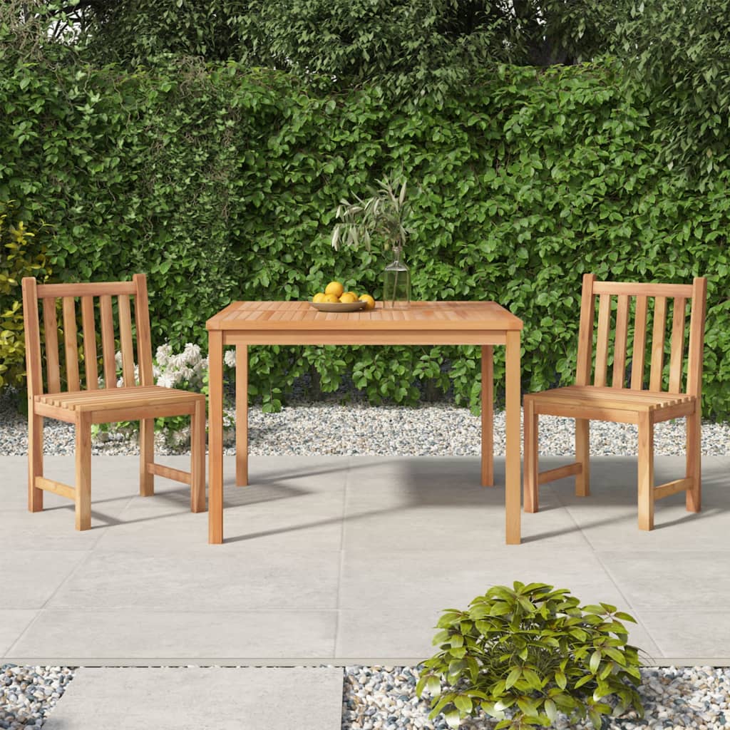 Hagespisegruppe 3 deler heltre teak vidaXL