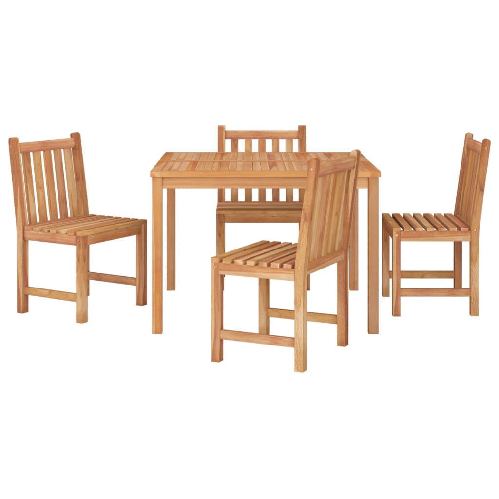 Hagespisegruppe 5 deler heltre teak vidaXL