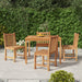 Hagespisegruppe 5 deler heltre teak vidaXL