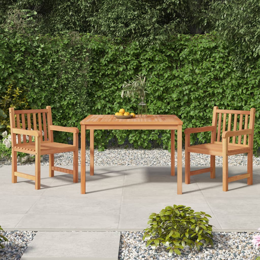 Hagespisegruppe 3 deler heltre teak vidaXL