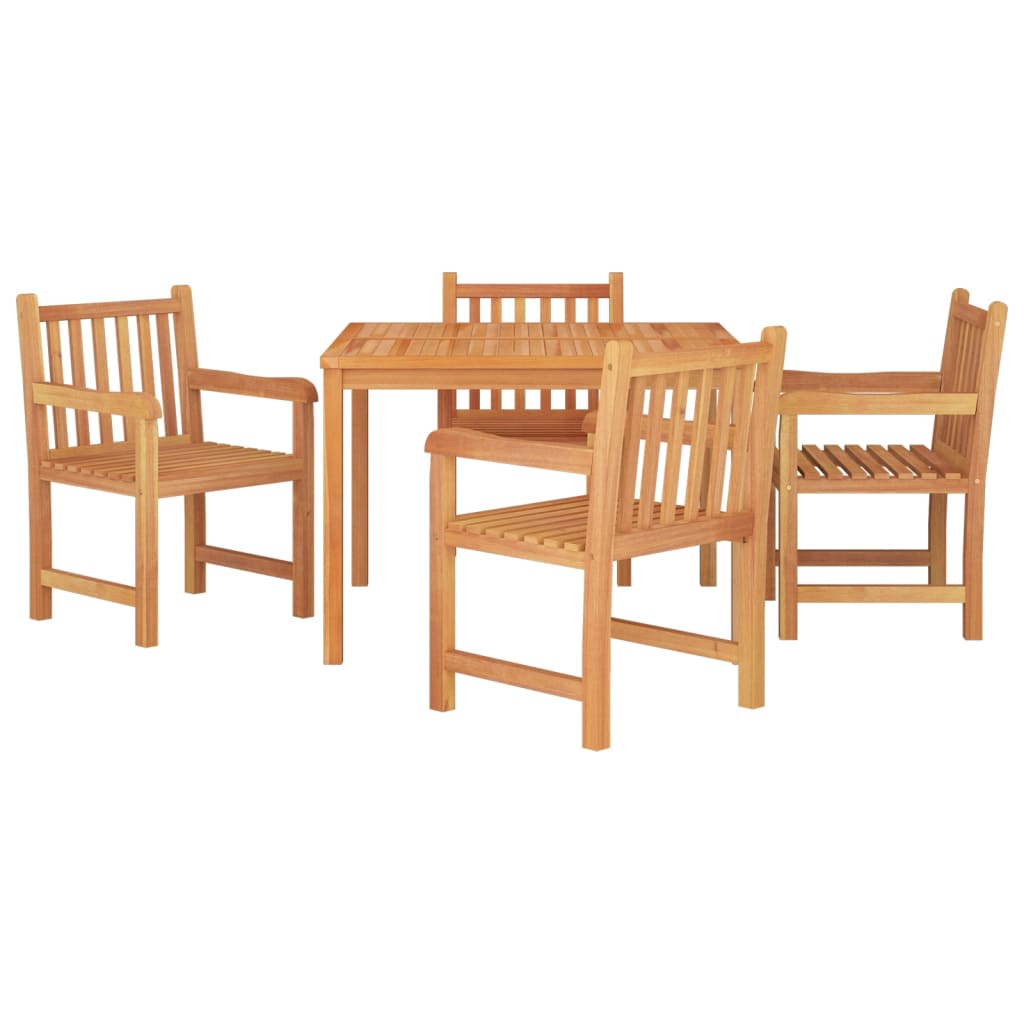 Hagespisegruppe 5 deler heltre teak vidaXL