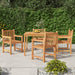 Hagespisegruppe 5 deler heltre teak vidaXL