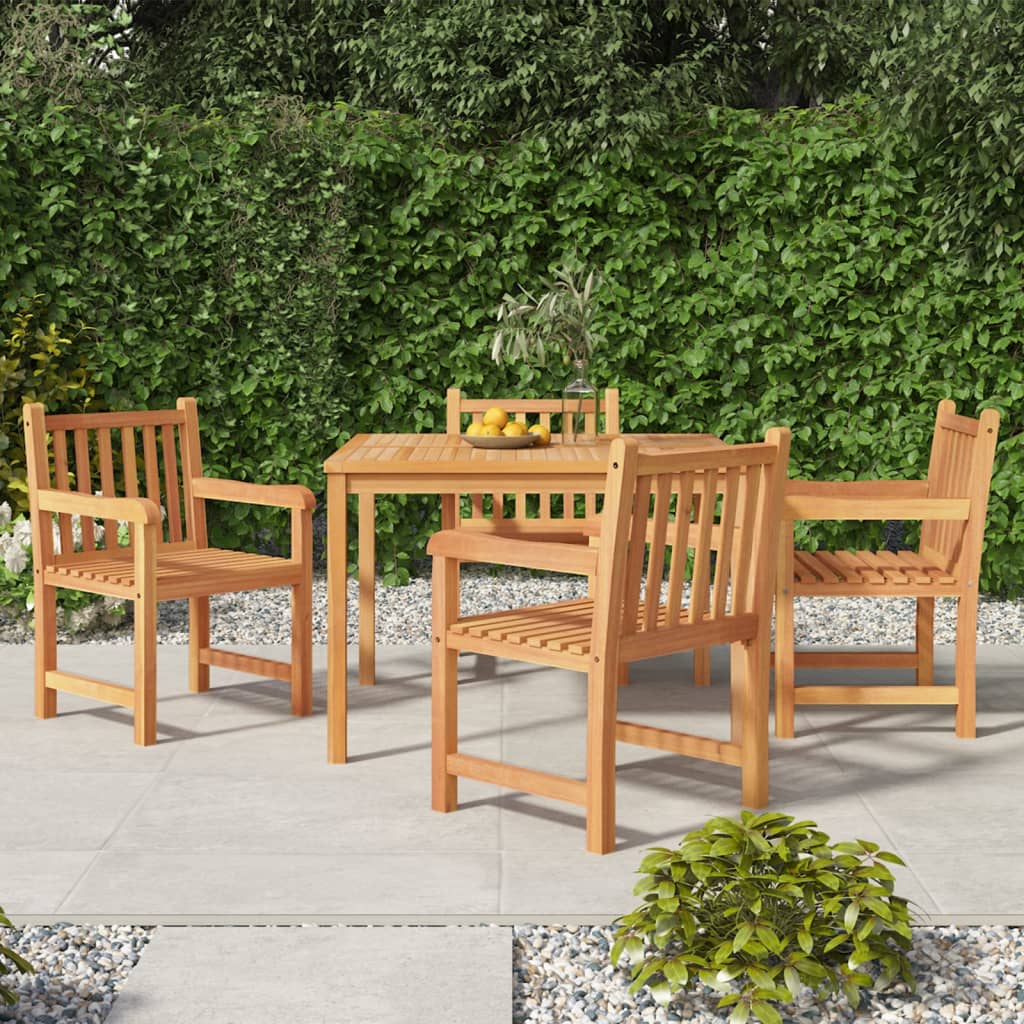 Hagespisegruppe 5 deler heltre teak vidaXL