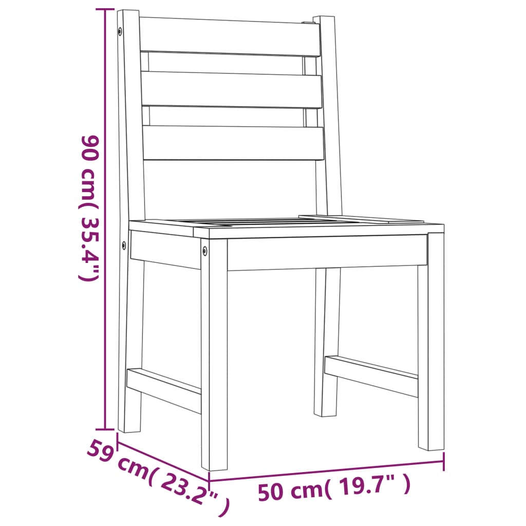 Hagestoler 4 stk heltre teak