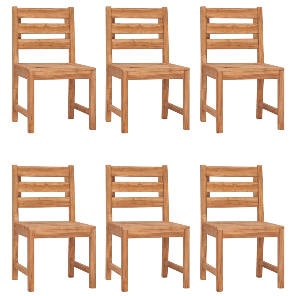 Hagestoler 6 stk heltre teak