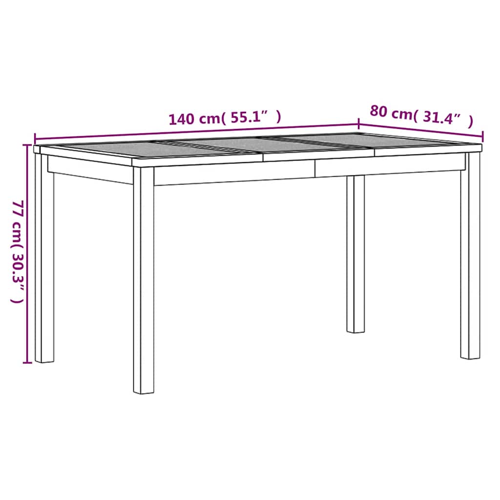 Hagespisegruppe 3 deler heltre teak