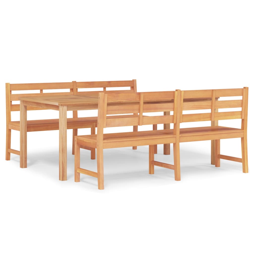 Hagespisegruppe 3 deler heltre teak vidaXL