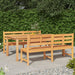 Hagespisegruppe 3 deler heltre teak vidaXL