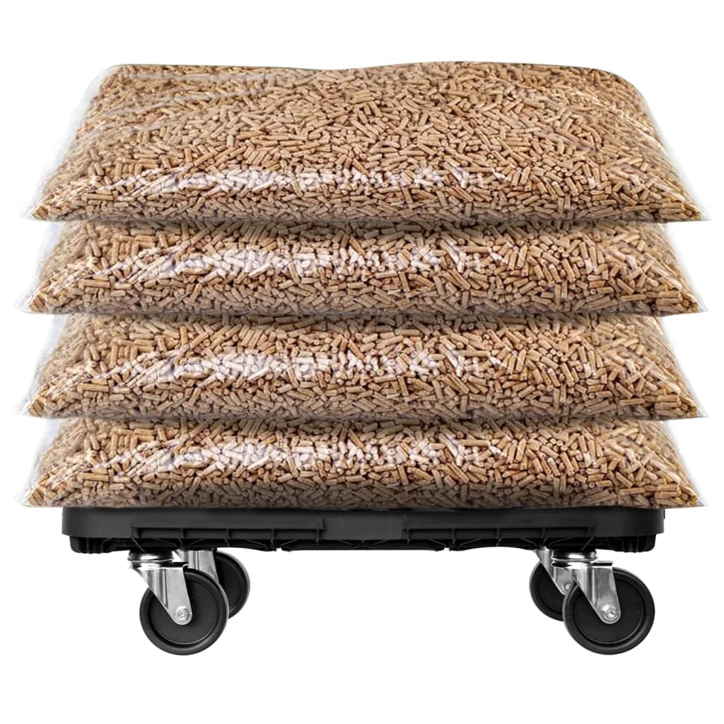 Transportvogner 2 stk svart polypropylen 300 kg