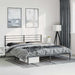 Sengeramme i metall med sengegavl svart 183x213 cm