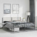Sengeramme i metall med hode- og fotgavl svart 193x203 cm