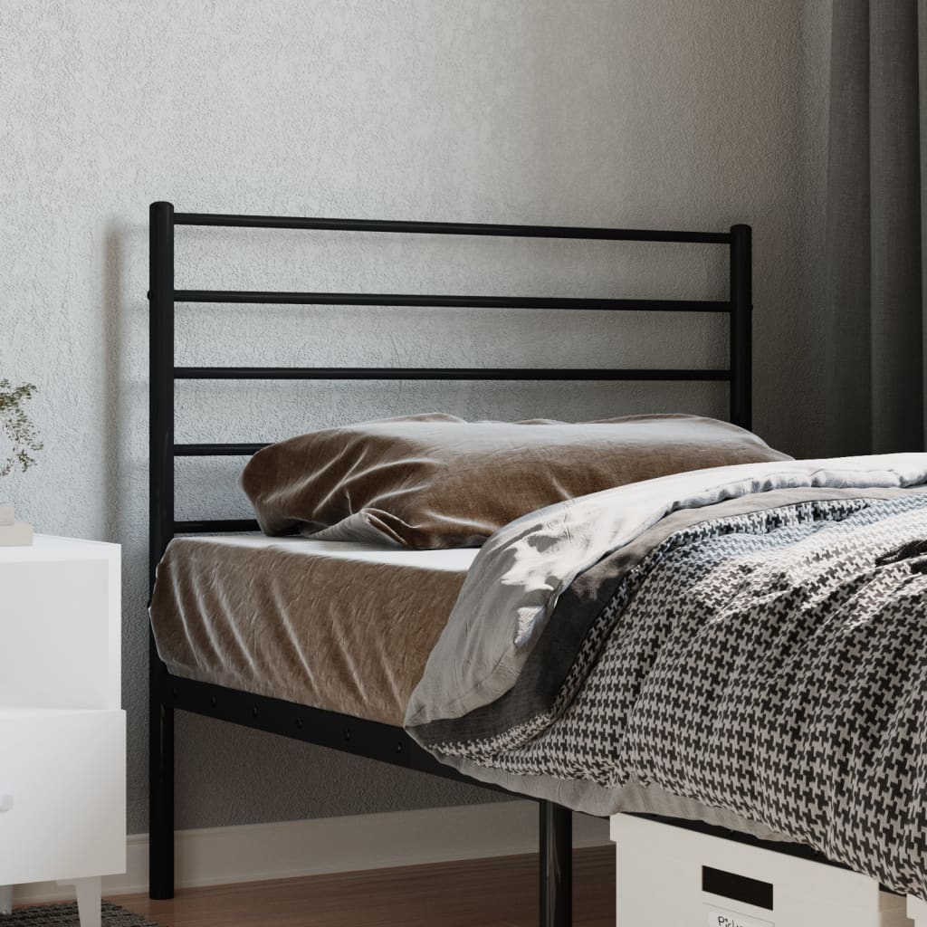 Utskiftbar sengegavl i metall svart 80 cm vidaXL