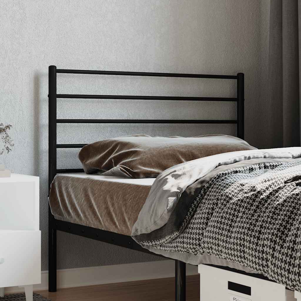 Utskiftbar sengegavl i metall svart 107 cm