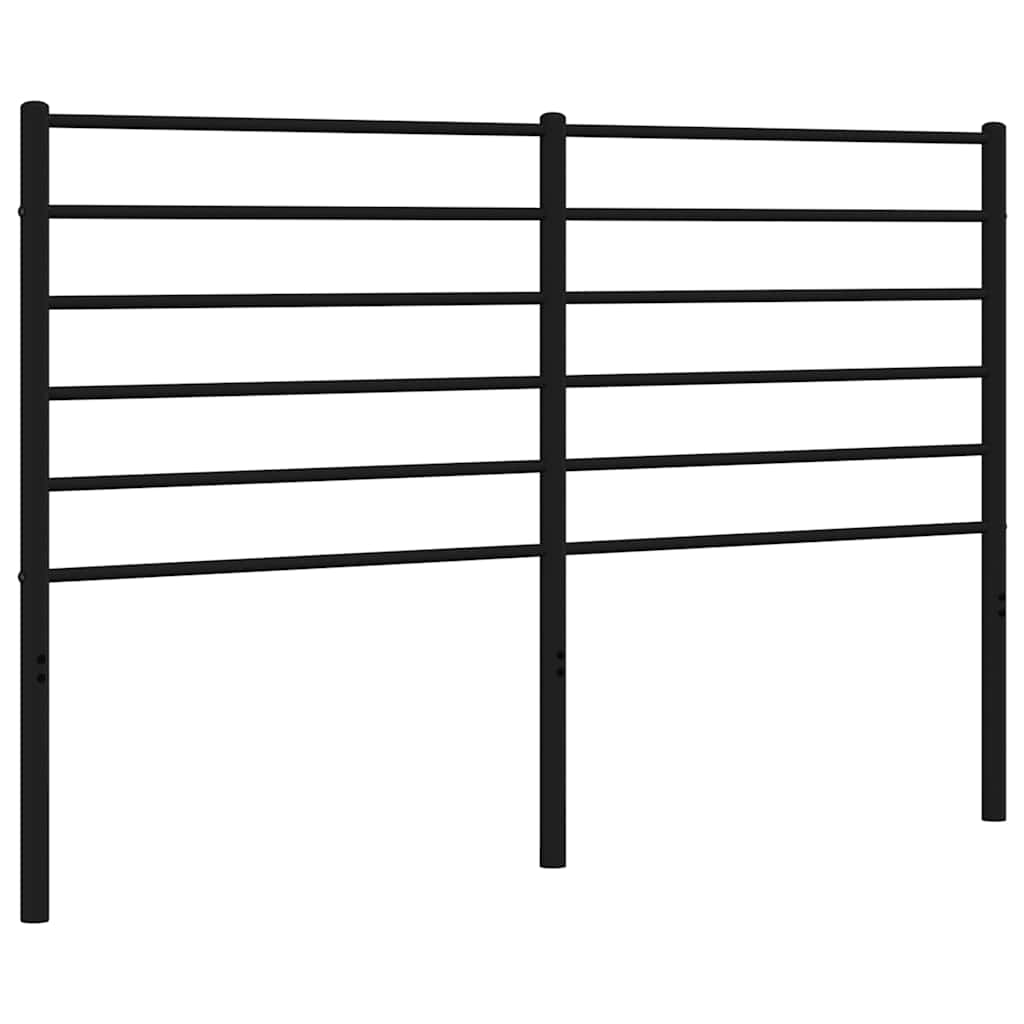 Utskiftbar sengegavl i metall svart 120 cm vidaXL