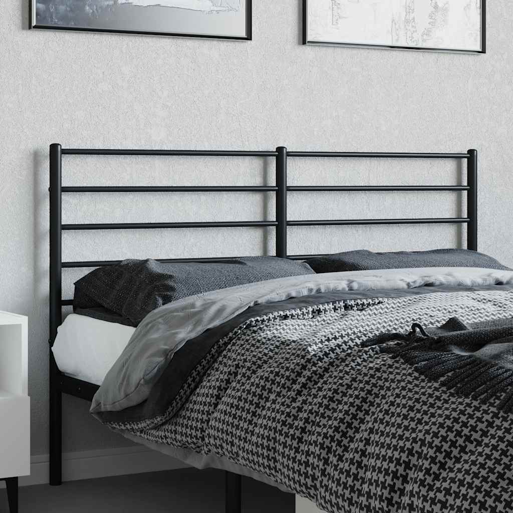 Utskiftbar sengegavl i metall svart 120 cm vidaXL