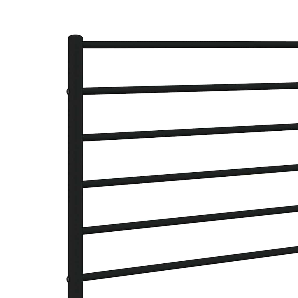 Utskiftbar sengegavl i metall svart 120 cm vidaXL