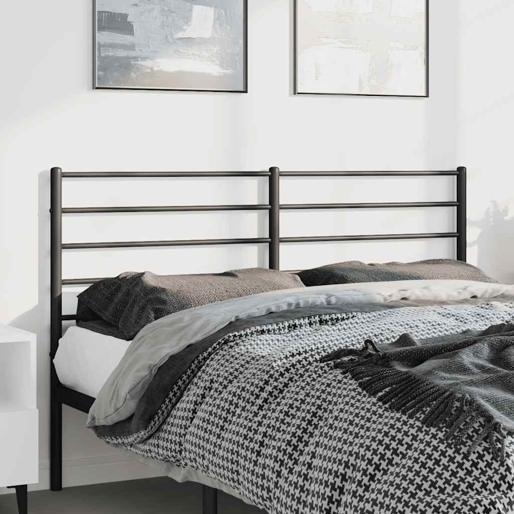 Utskiftbar sengegavl i metall svart 150 cm