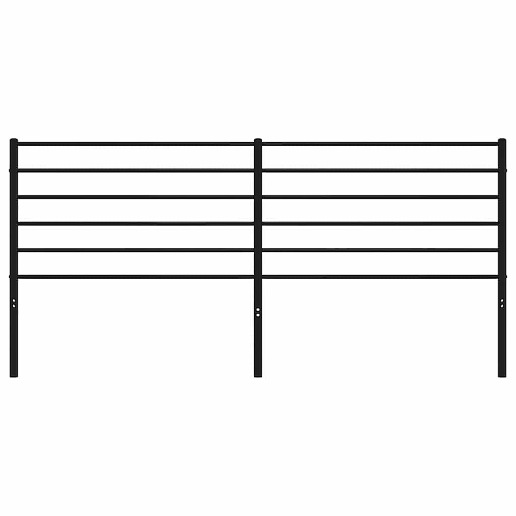 Sengegavl i metall svart 180 cm