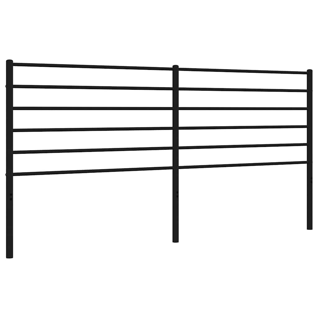 Utskiftbar sengegavl i metall svart 193 cm