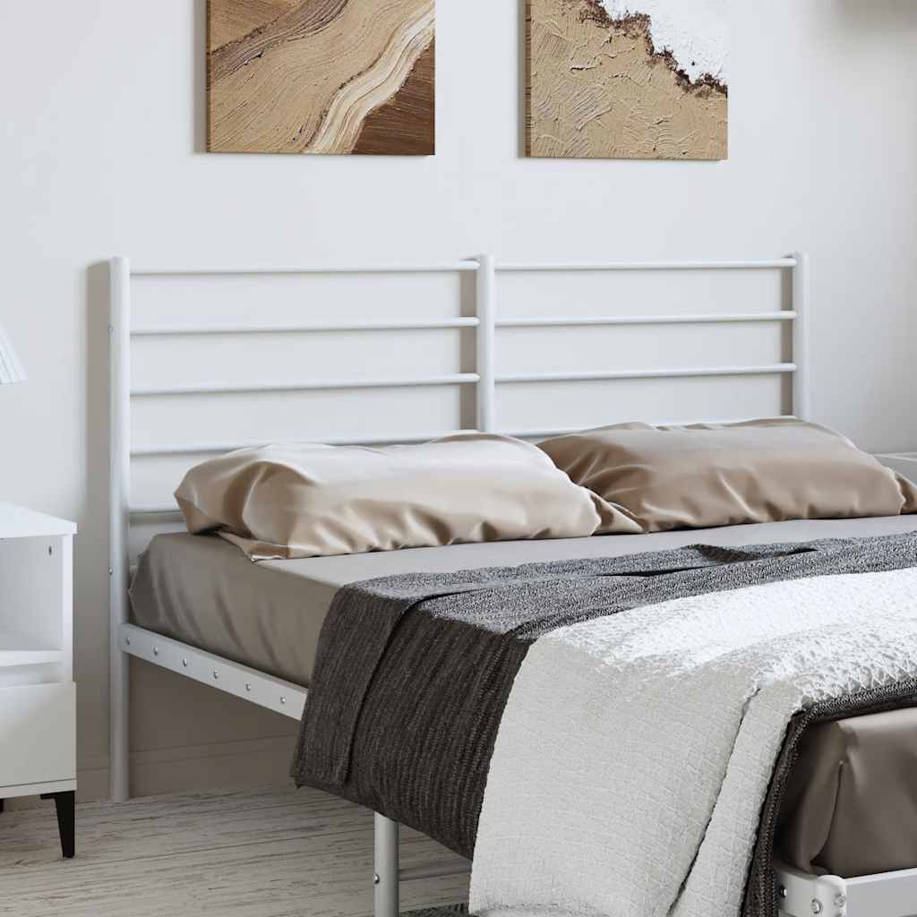 Utskiftbar sengegavl i metall hvit 135 cm
