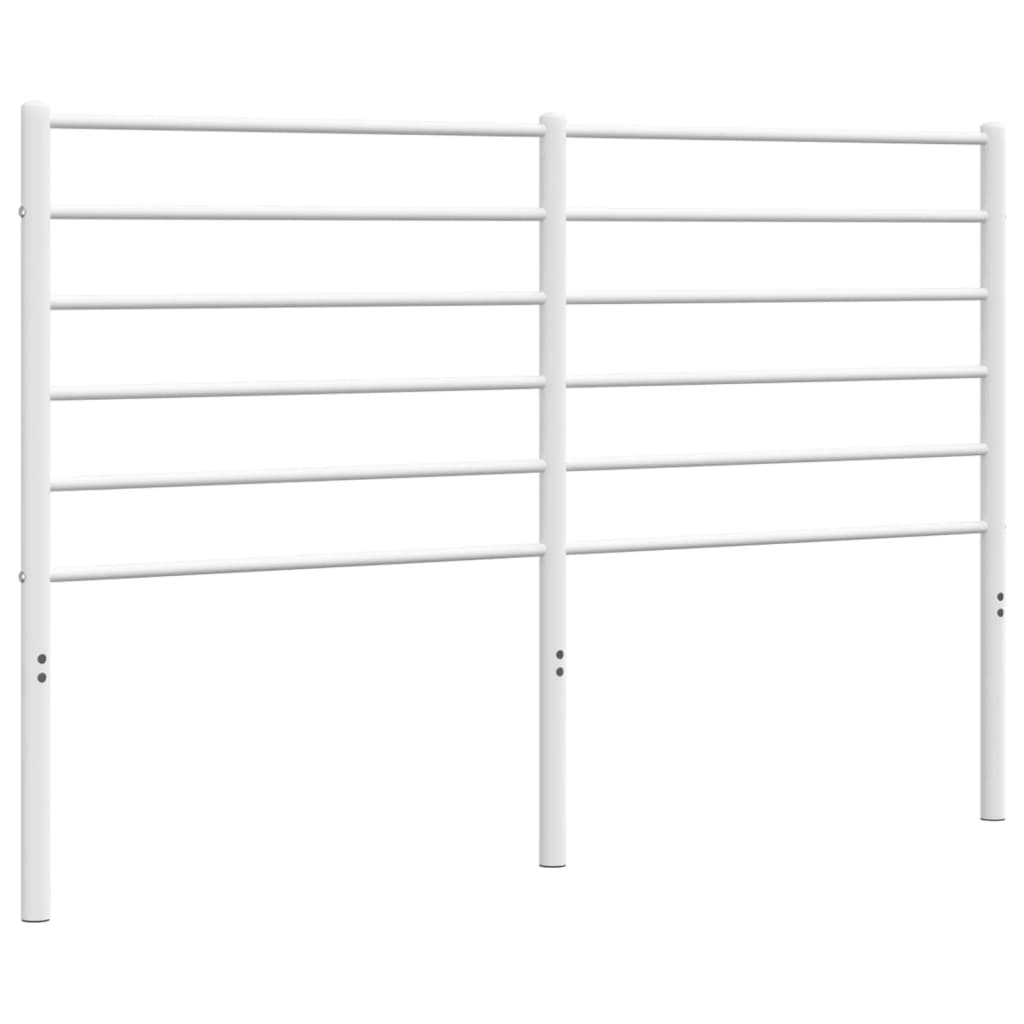 Utskiftbar sengegavl i metall hvit 160 cm vidaXL