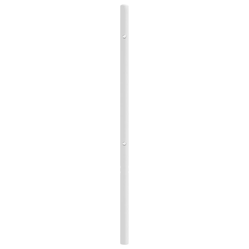 Utskiftbar sengegavl i metall hvit 160 cm vidaXL