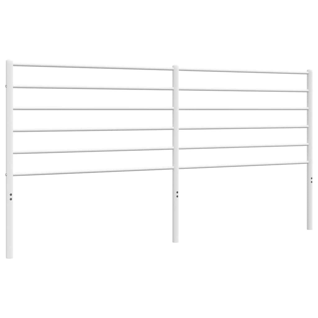 Utskiftbar sengegavl i metall hvit 180 cm