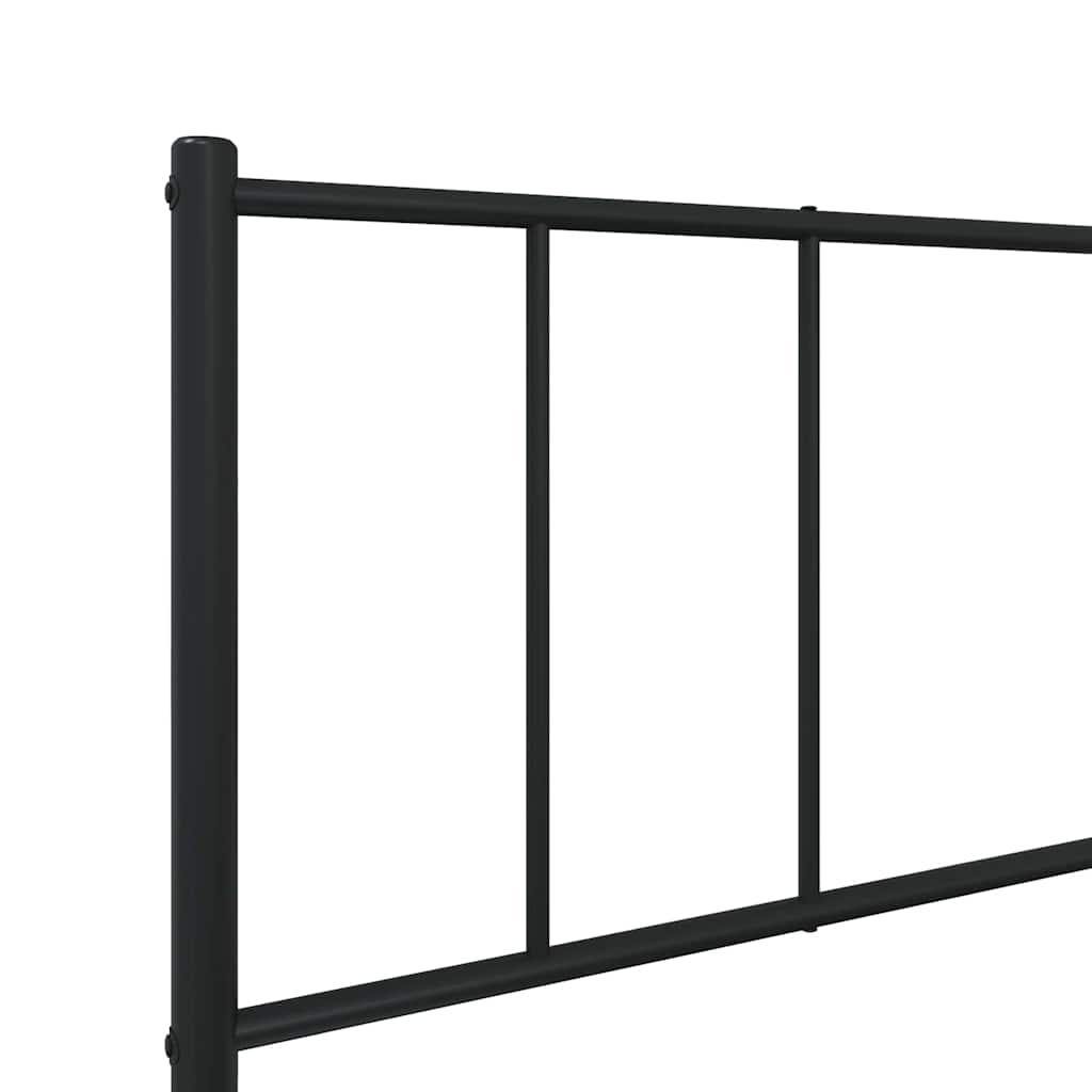 Sengeramme i metall med hodegavl svart 75x190 cm