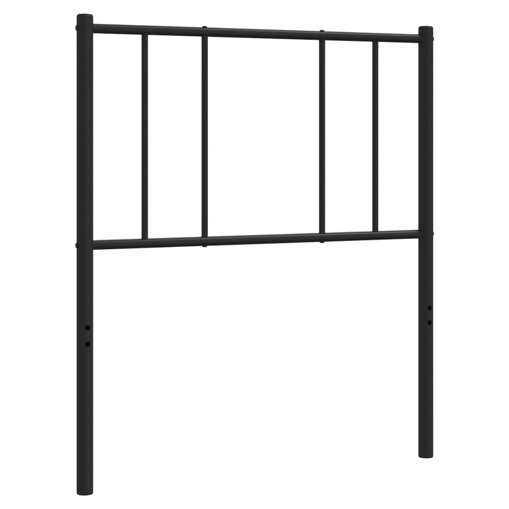 Utskiftbar sengegavl i metall svart 80 cm vidaXL